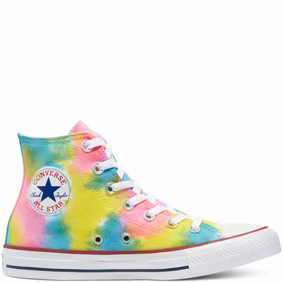 Converse Tie Dye Chuck Taylor All Star - Naisten Matalavartiset Tennarit - Pinkki/Keltainen